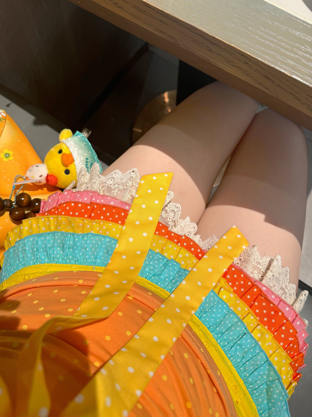 Rainbow Mille Crepe Cotton Skorts-Bottoms-ntbhshop