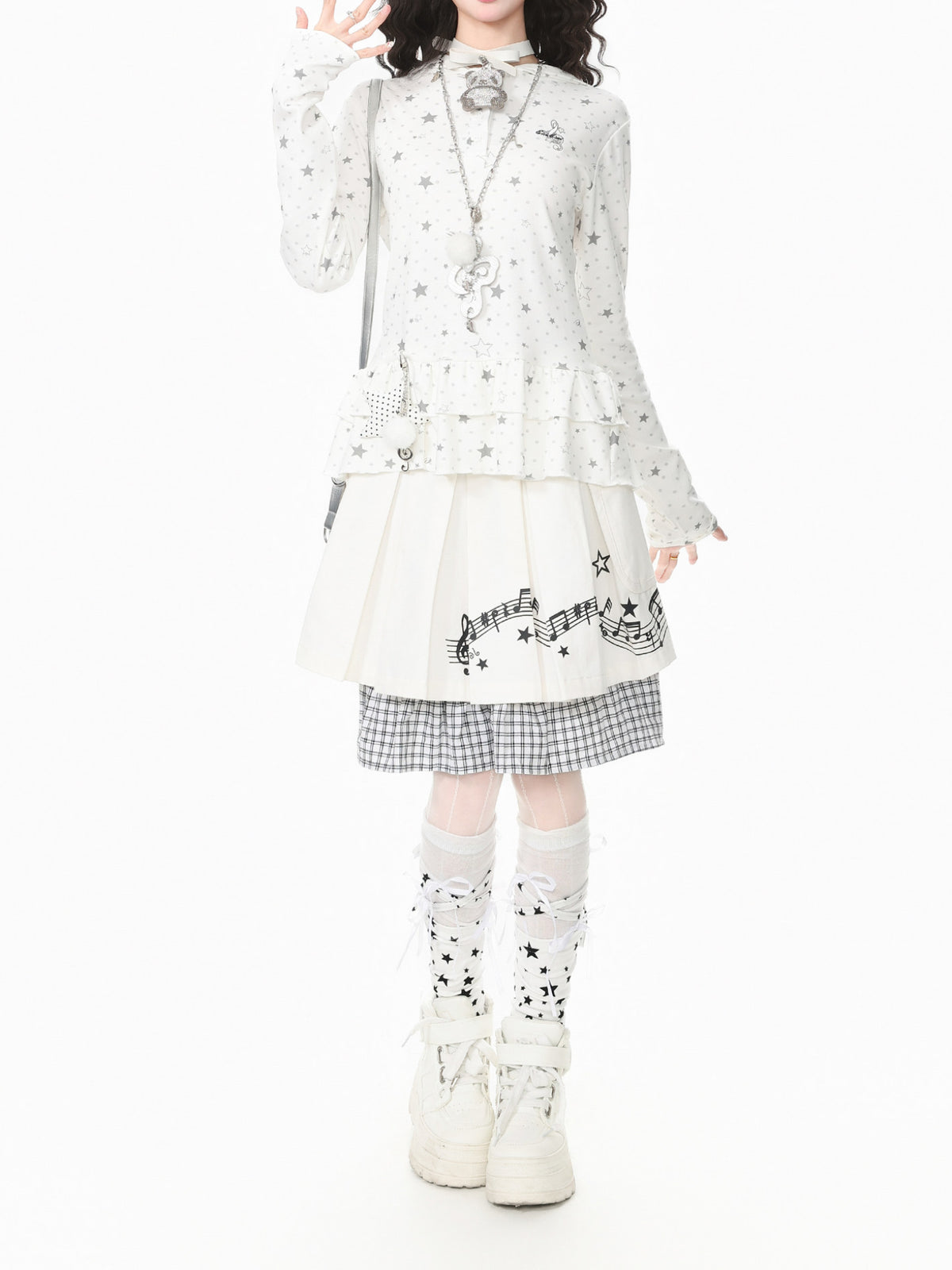 Whimsy Melody Pleated Skirt-Bottoms-ntbhshop