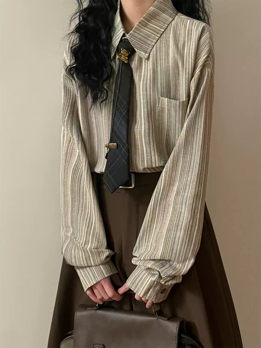 Inkbound Pinstripe Tie Shirts-Tops-ntbhshop