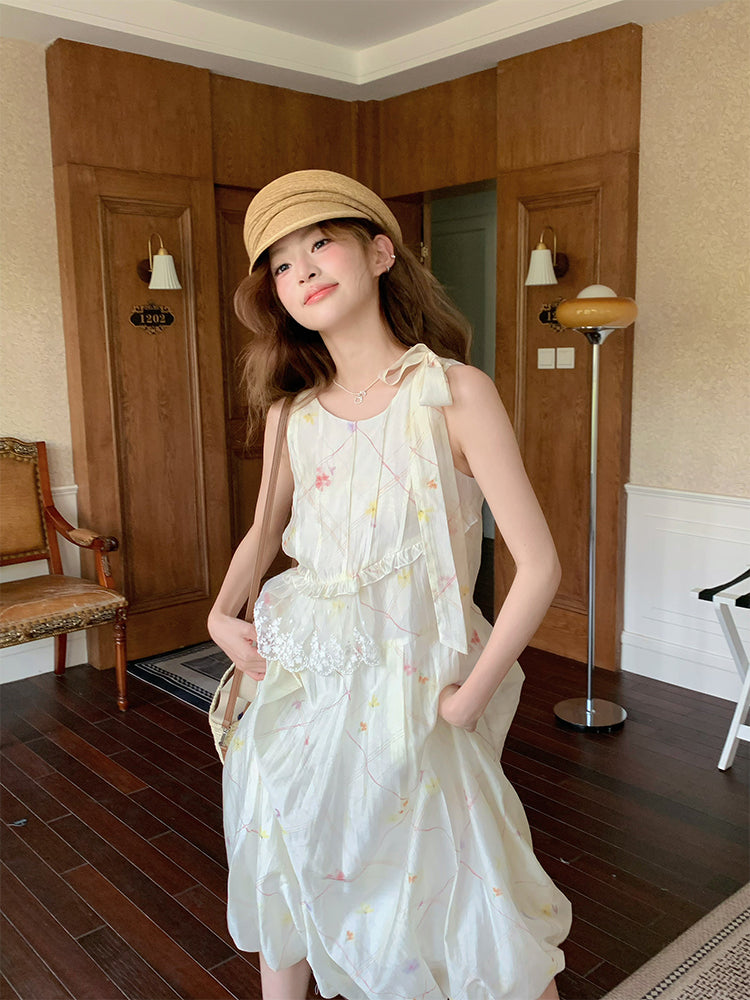 Lolan Garden Sleeveless Bubble Dress-ntbhshop