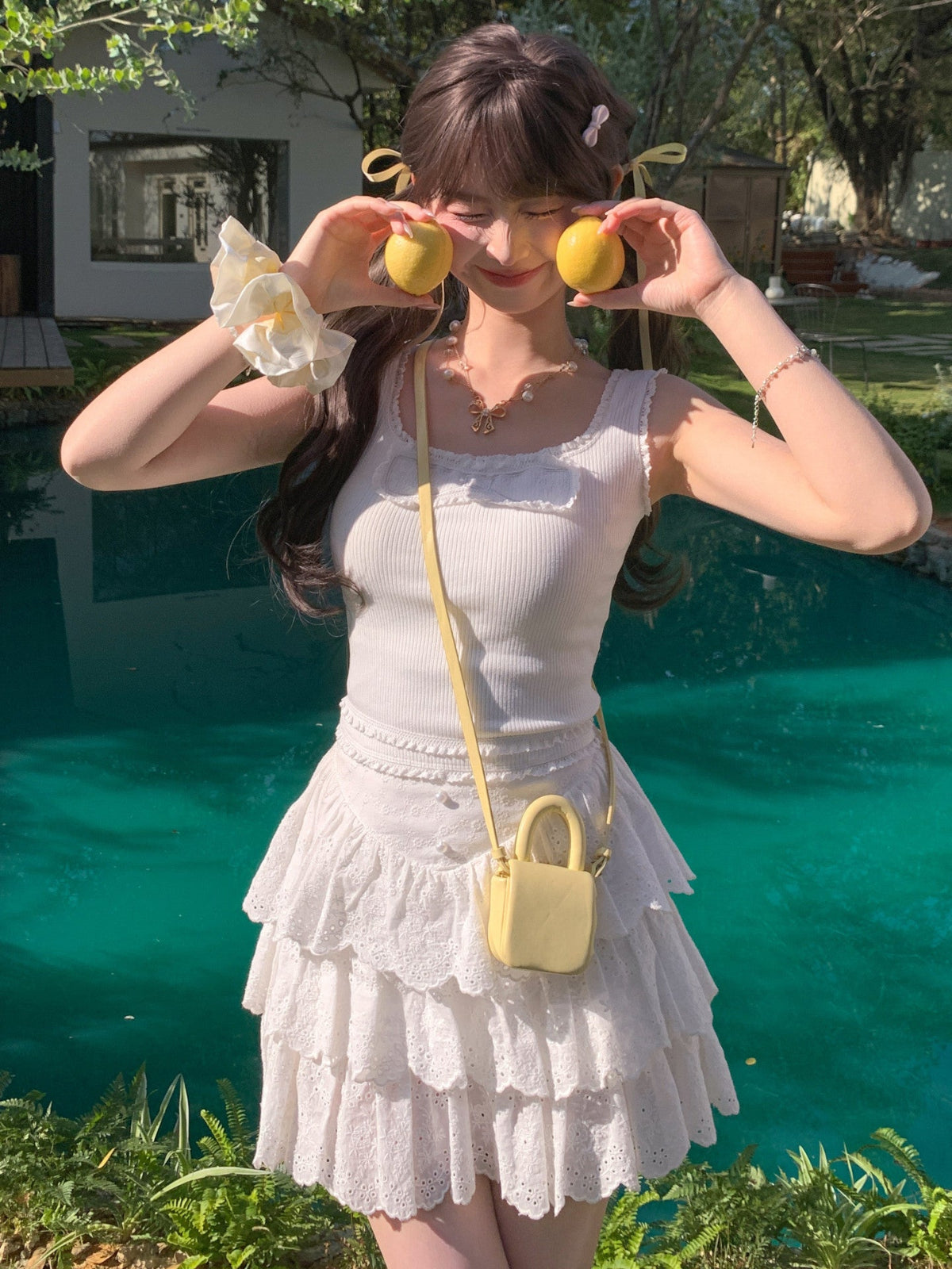 Vanilla Milk Rib Tank Top-Tops-ntbhshop