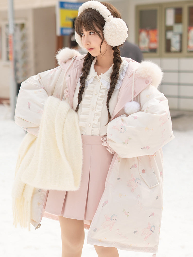 Cotton Candy Reversible Puffer Coat-ntbhshop