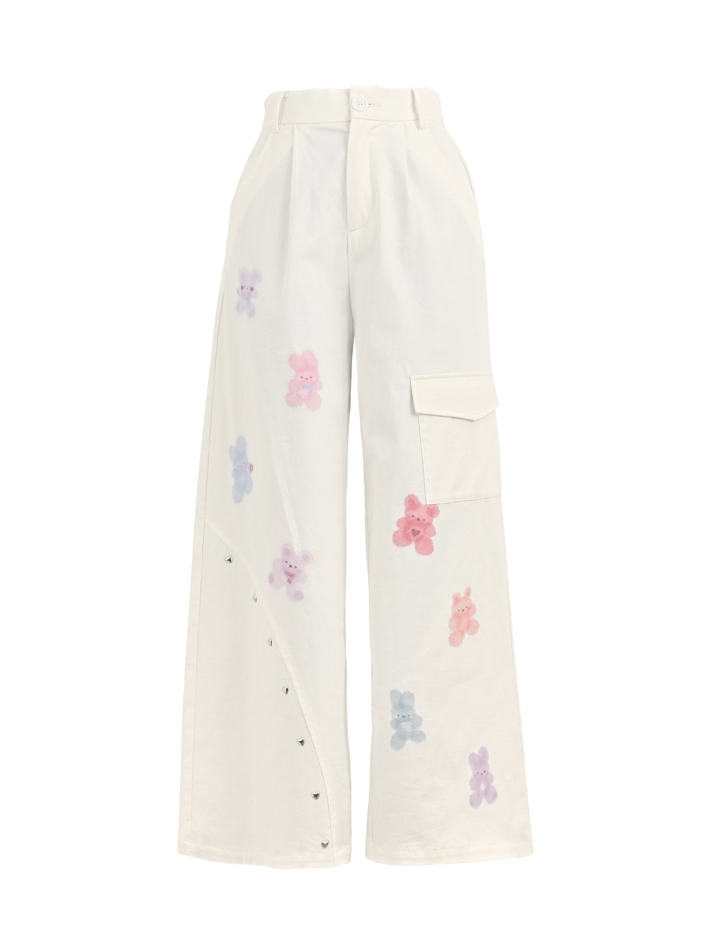 Gummy Bear Wide Cargo Pants-Bottoms-ntbhshop