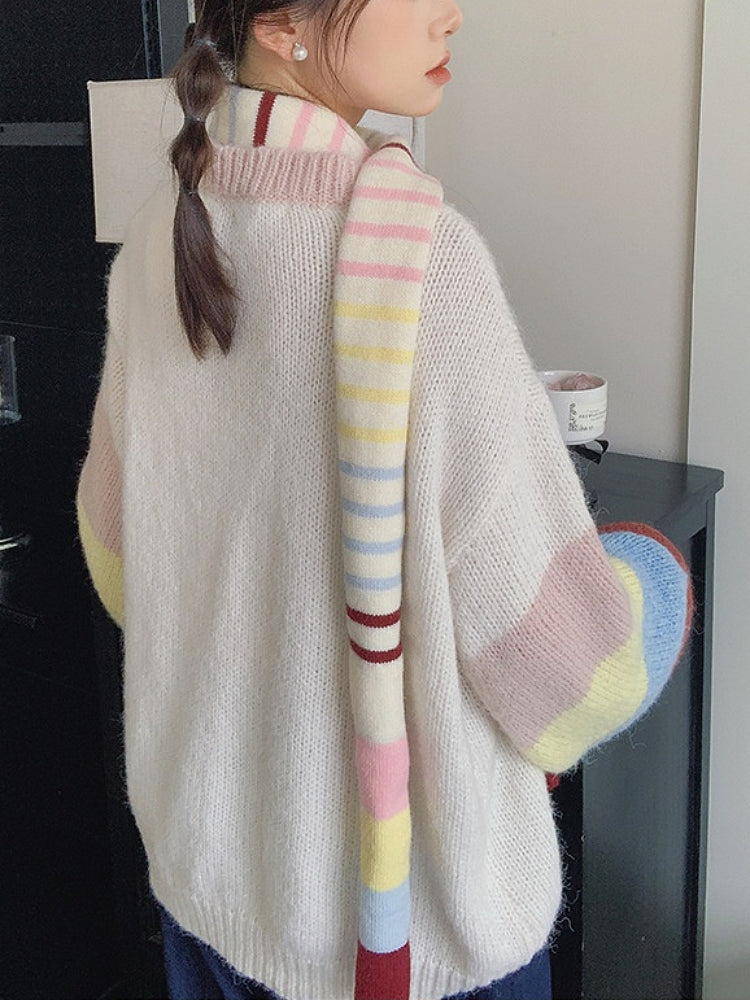 Sunday Sketchbook Colorblock Knit Wrap-ntbhshop