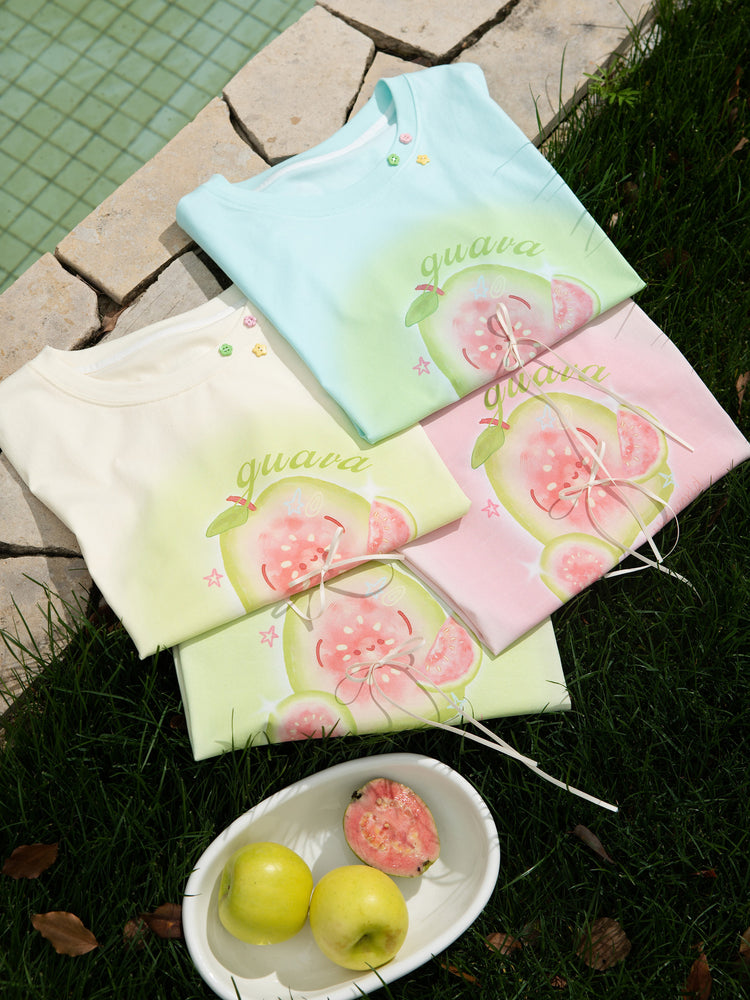Guava Glow Ribbon Tees-Tops-ntbhshop