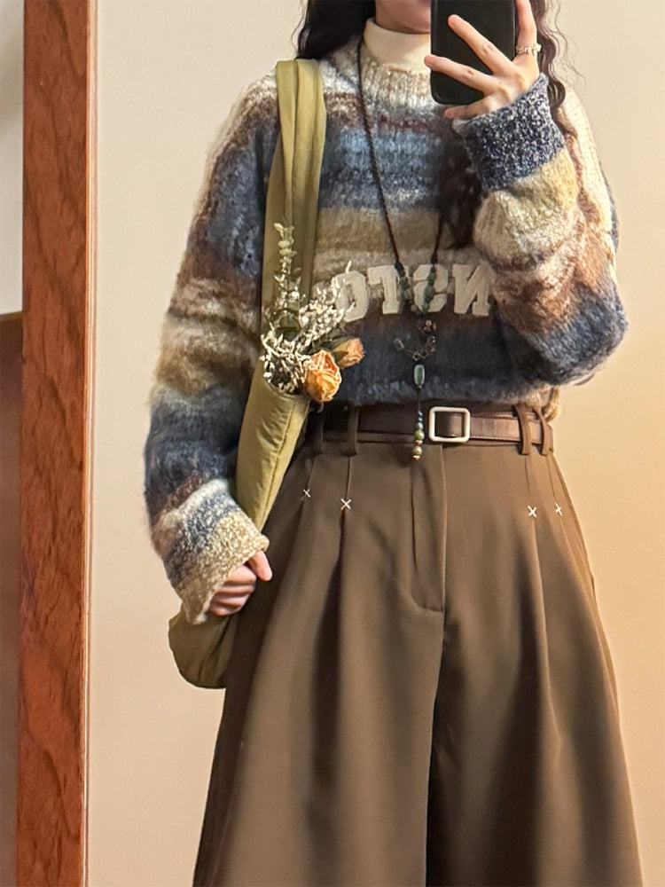 Unstop Fuzzy Horizon Knit Sweaters-ntbhshop