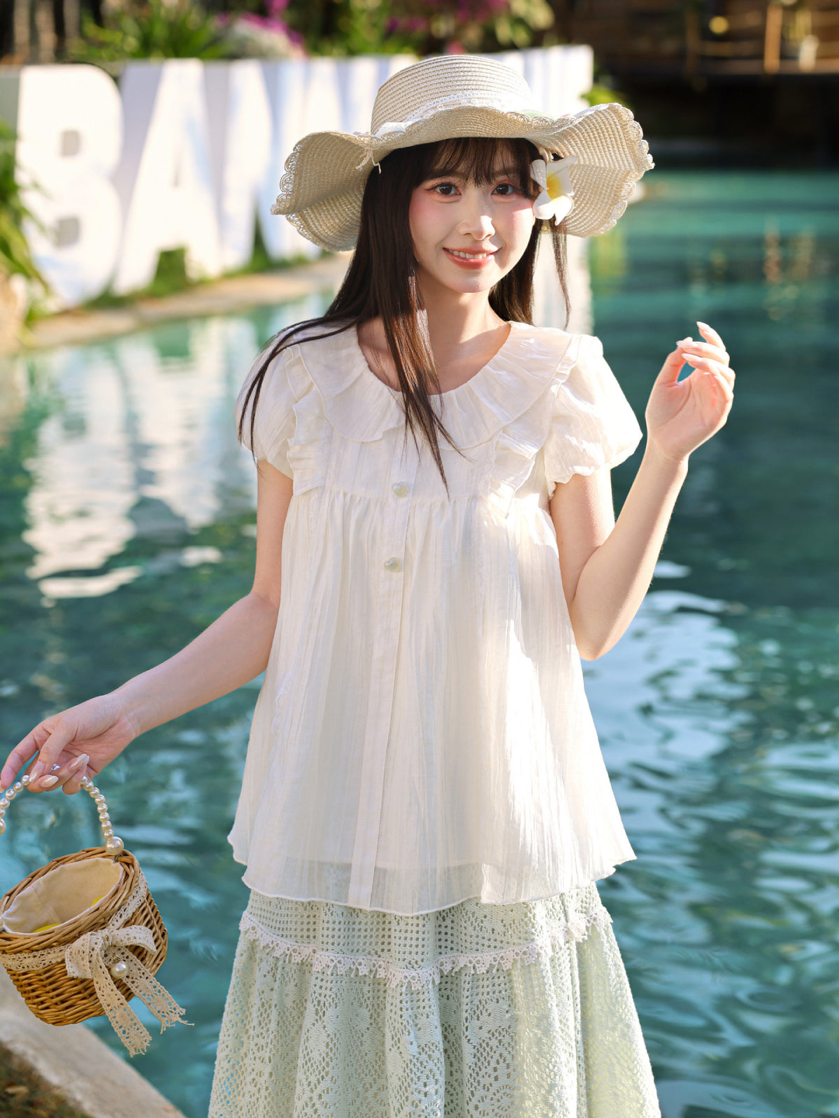 Soft Doll Collar Blouses-Tops-ntbhshop