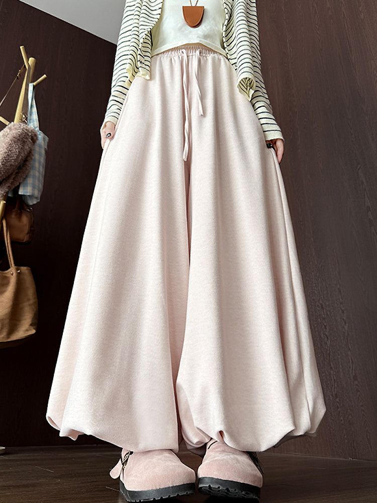 Mocha Bloom Bubble Sweatpants-ntbhshop