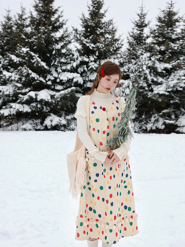 Sweet Circus Dots Pom Jumper Dress-ntbhshop