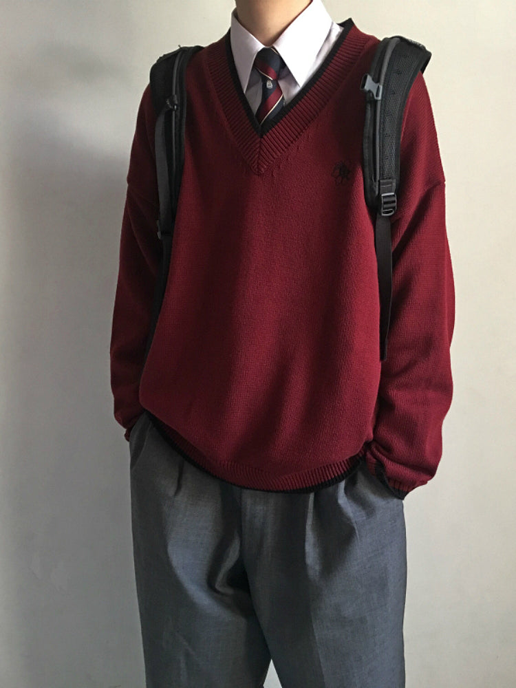 Haru JK DK Uniform Knit Sweaters-ntbhshop