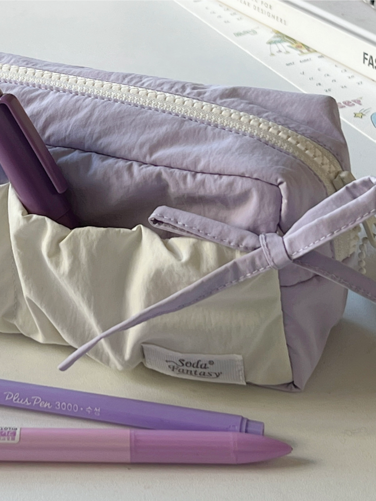 Ribbon Gather Toast Pencil Cases-Accessories-ntbhshop