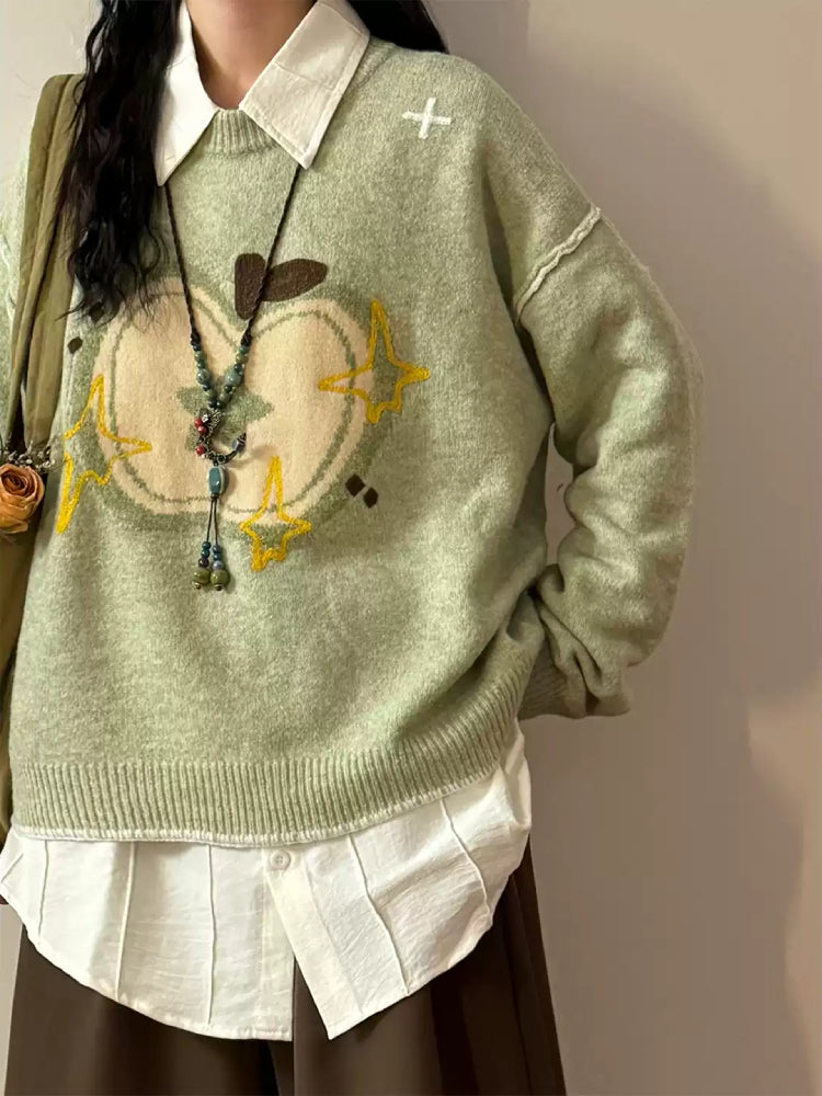 Apple Harvest Whimsy Knit Sweaters-ntbhshop