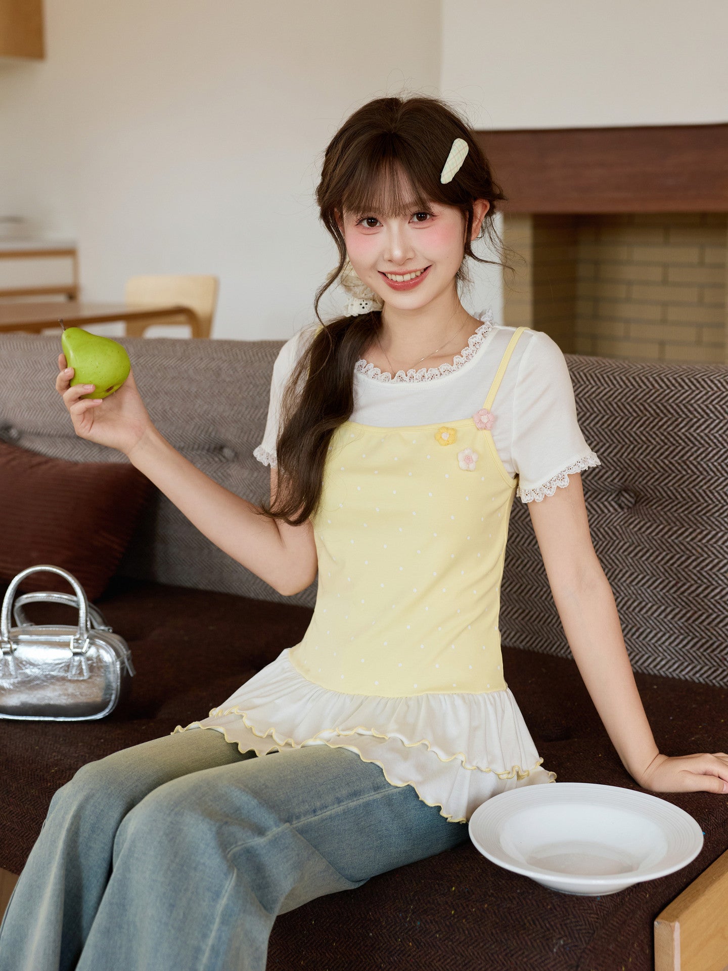 Buttercream Ruffle Tank Top-Tops-ntbhshop
