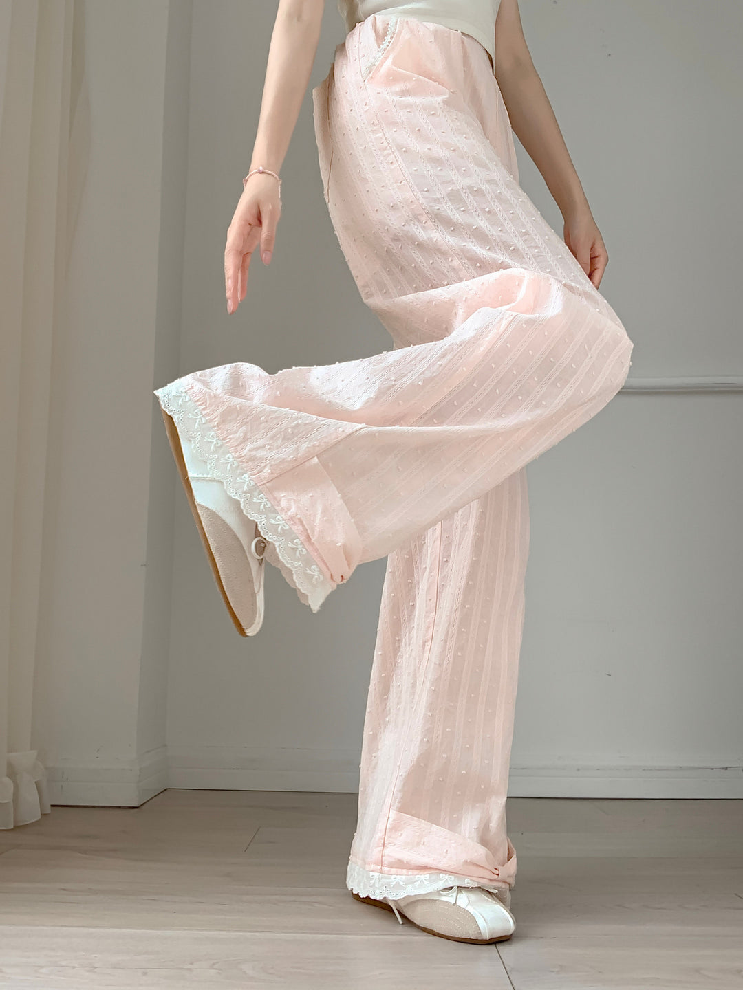 Blush Bloom Cotton Pants-Bottoms-ntbhshop
