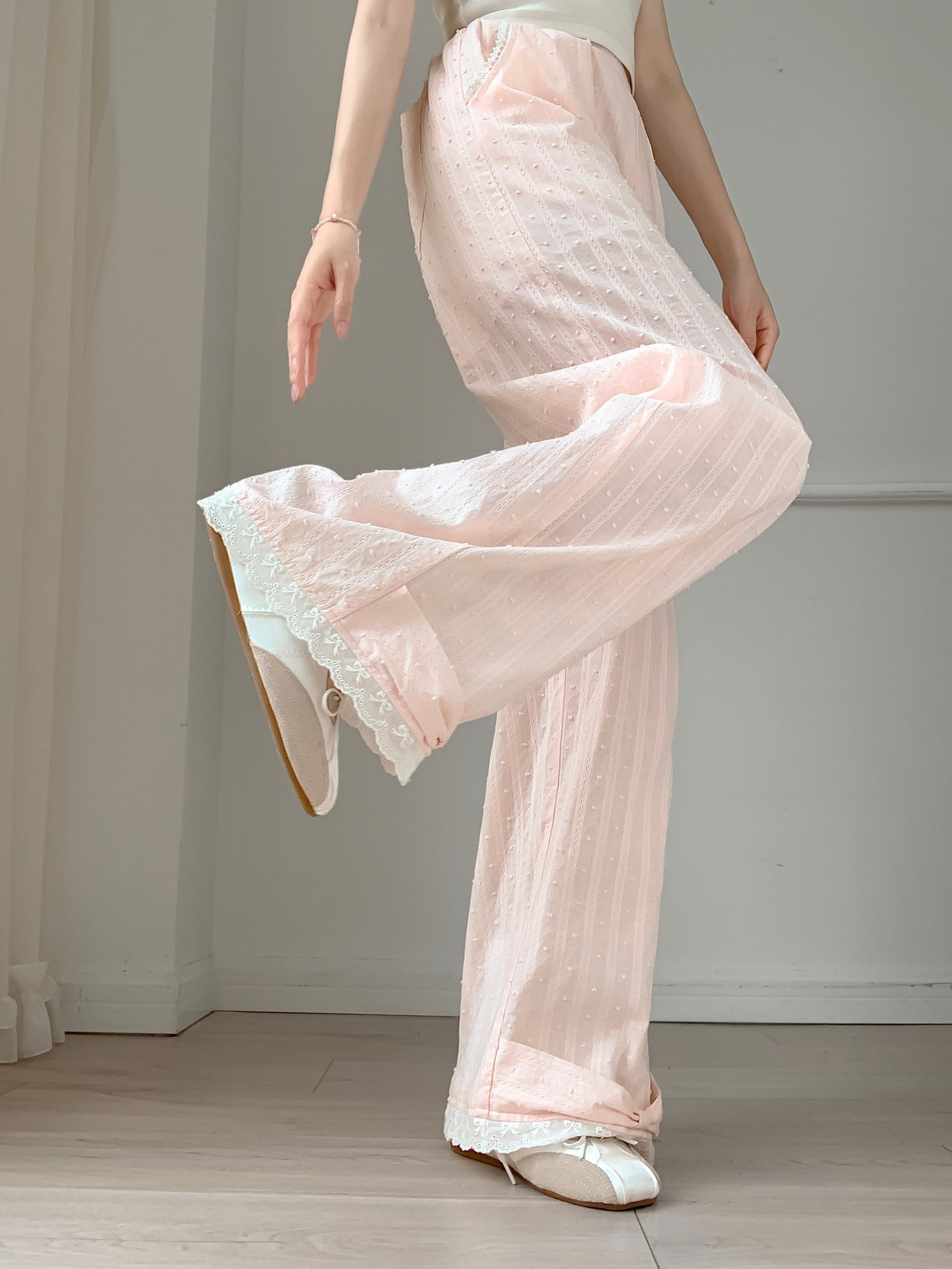Blush Bloom Cotton Pants-Bottoms-ntbhshop