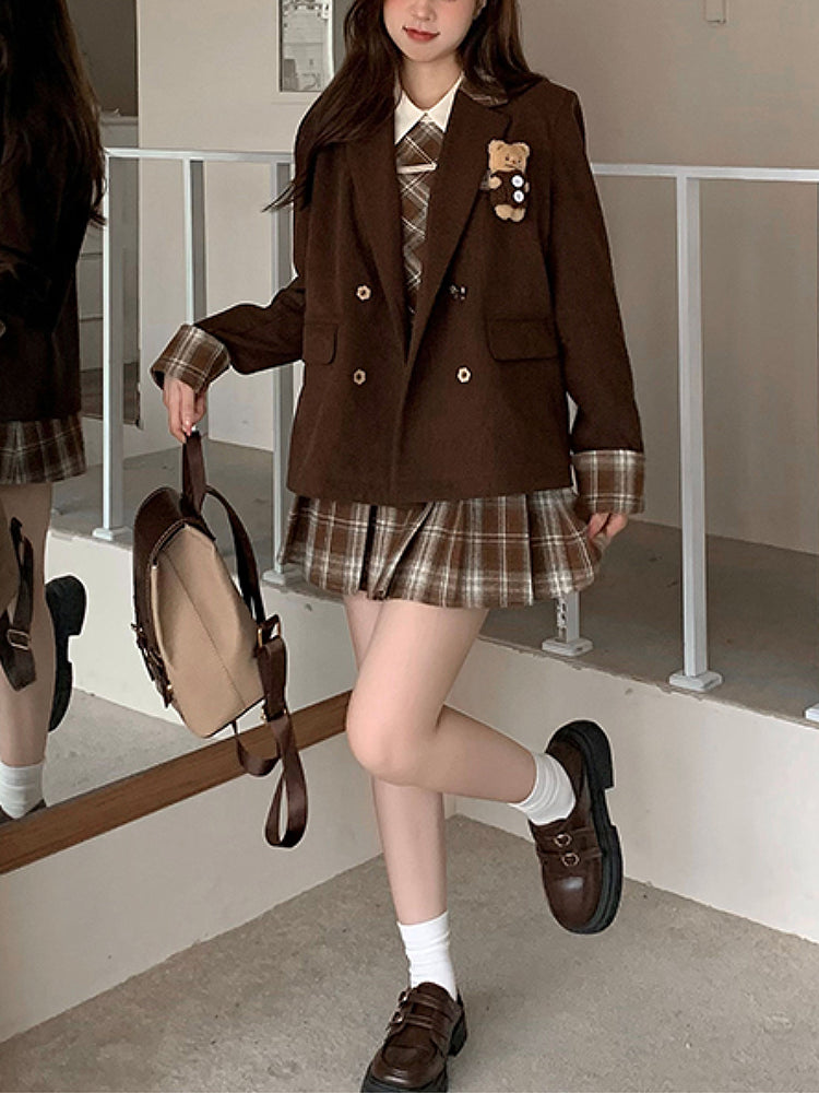 Maple Latte Academia Blazer & Dresses-ntbhshop