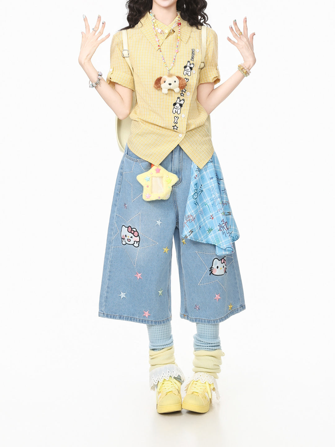 Puppy Peppy Plaid Shirts-Tops-ntbhshop
