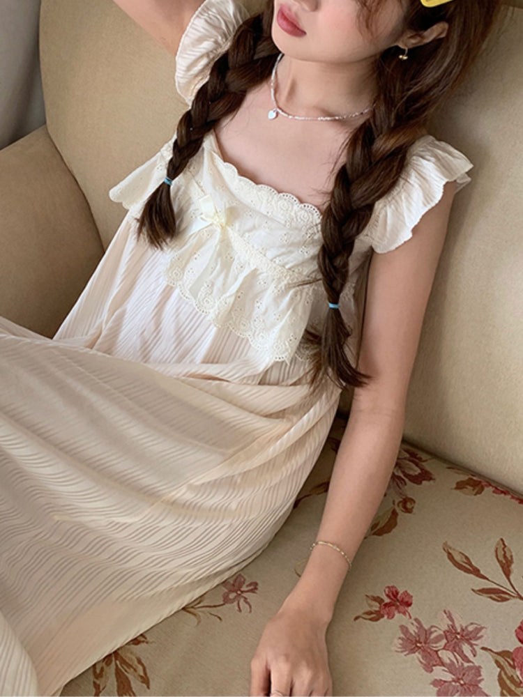 Whipped Cream Fairy Sleeve Nightgown-ntbhshop