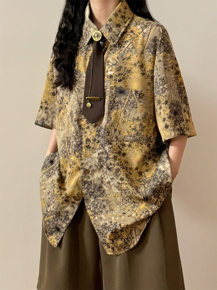 Twilight Dandelion Unisex Shirts with Ties-ntbhshop