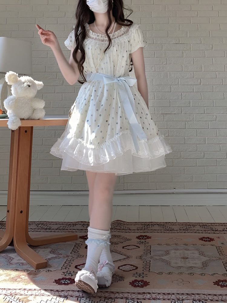 Sugar Dot Ribbon Dresses-Dresses-ntbhshop