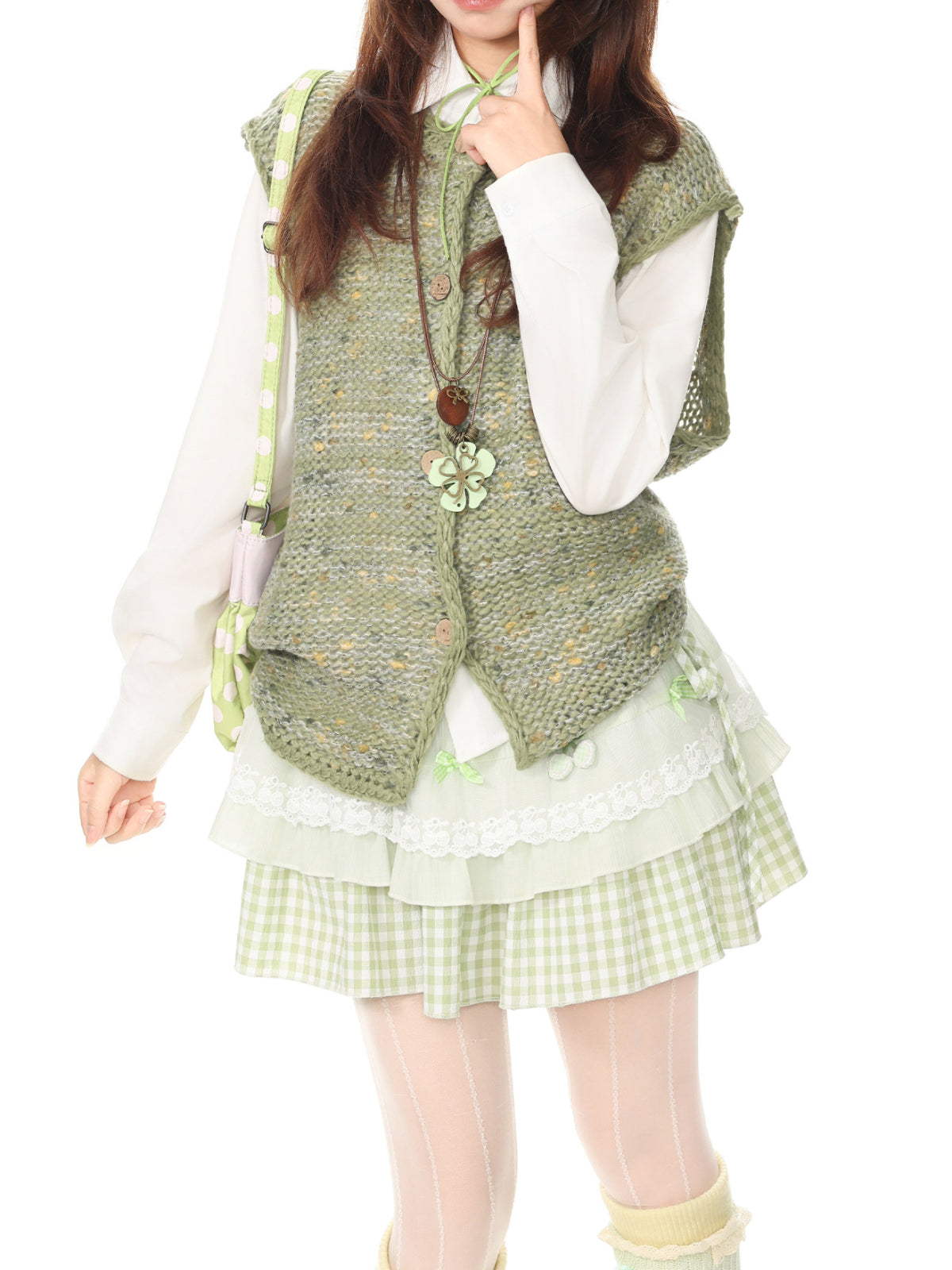 Honey Herb Knit Vests-Outerwear-ntbhshop