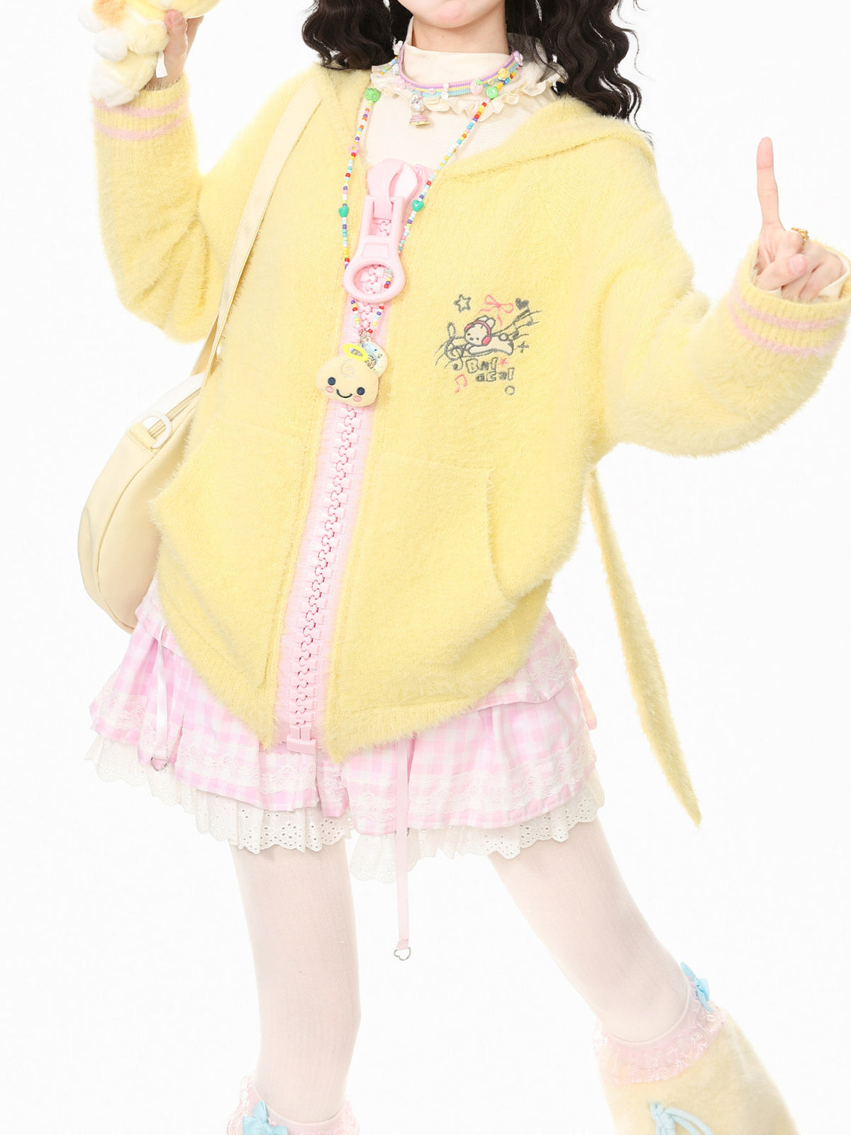 Kitty Melody Mohair Hoodies-Outerwear-ntbhshop