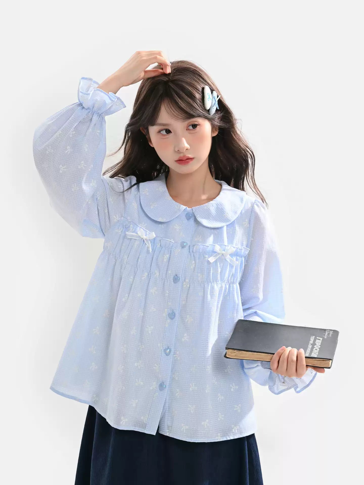 Pastel Smock Babydoll Blouses-Tops-ntbhshop