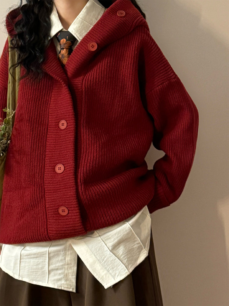 Autumn Hearth Academia Knit Hoodies-ntbhshop