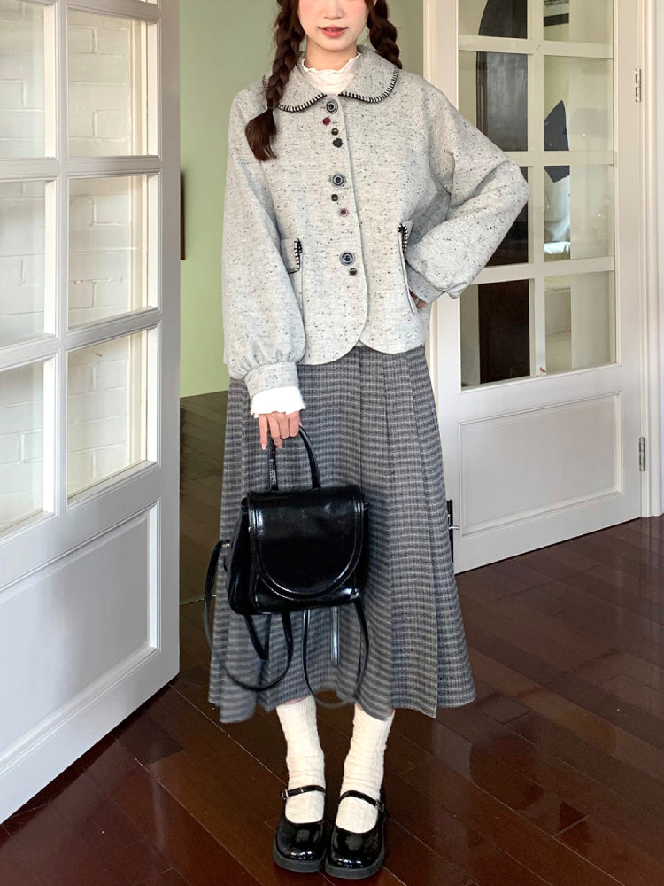 Whimsy Classroom Woolen Jacket & Skirt-ntbhshop