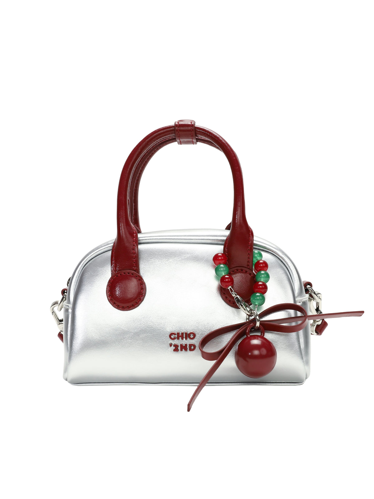 Silver Sleigh Christmas Mini Boston Bag-ntbhshop