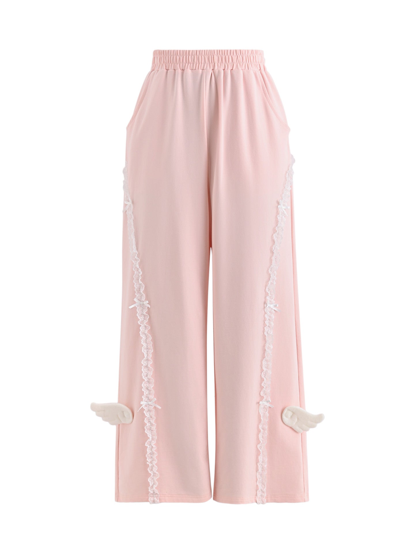 Angel Wing Lace Wide Pants-Bottoms-ntbhshop