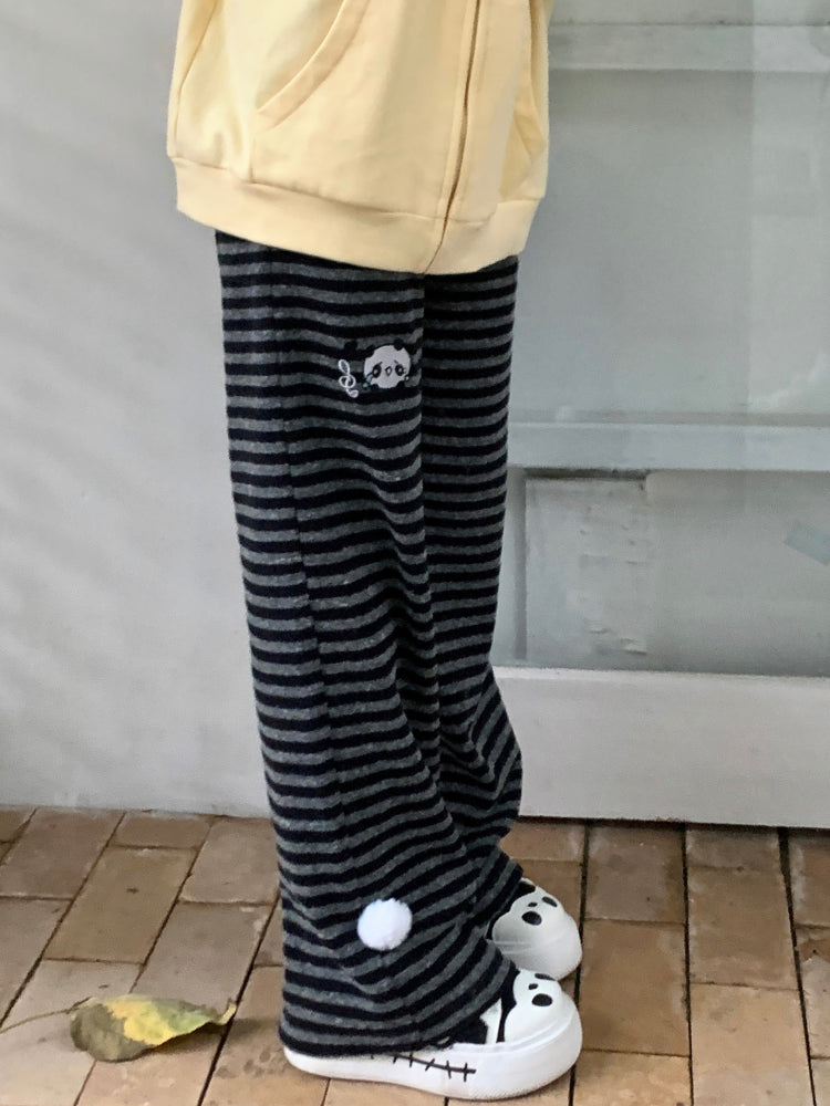 Crybaby Panda Stripe Pants-ntbhshop