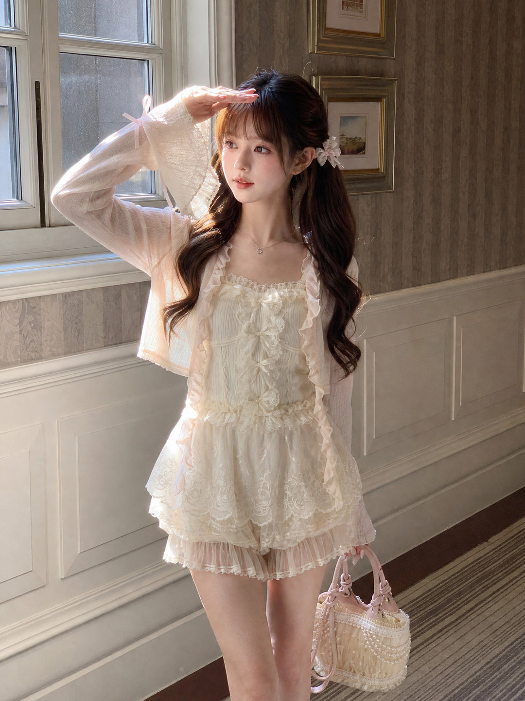 Ribbon Lace Cami Top-Tops-ntbhshop
