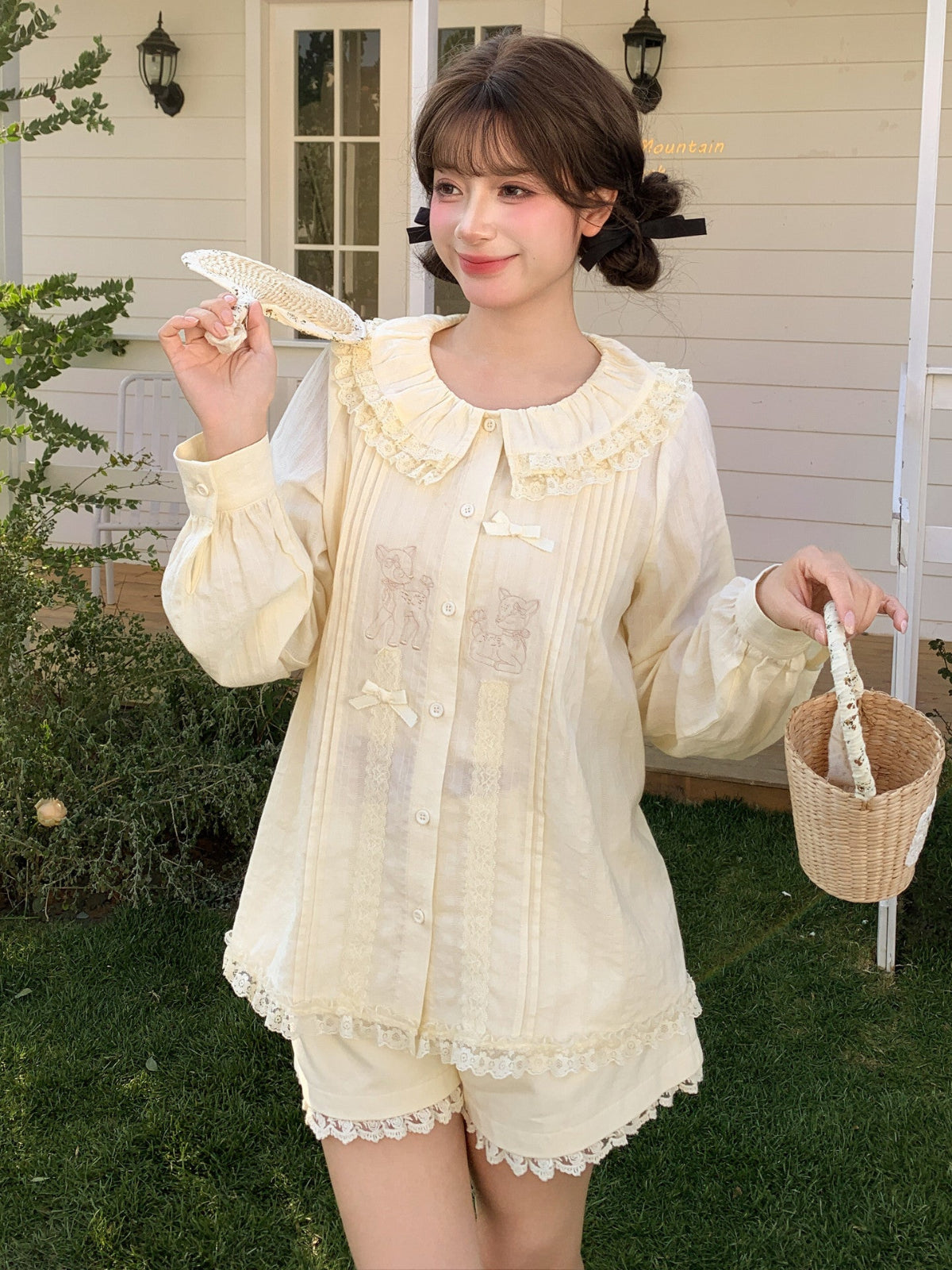 Dear Bambi Lace Blouse-Tops-ntbhshop