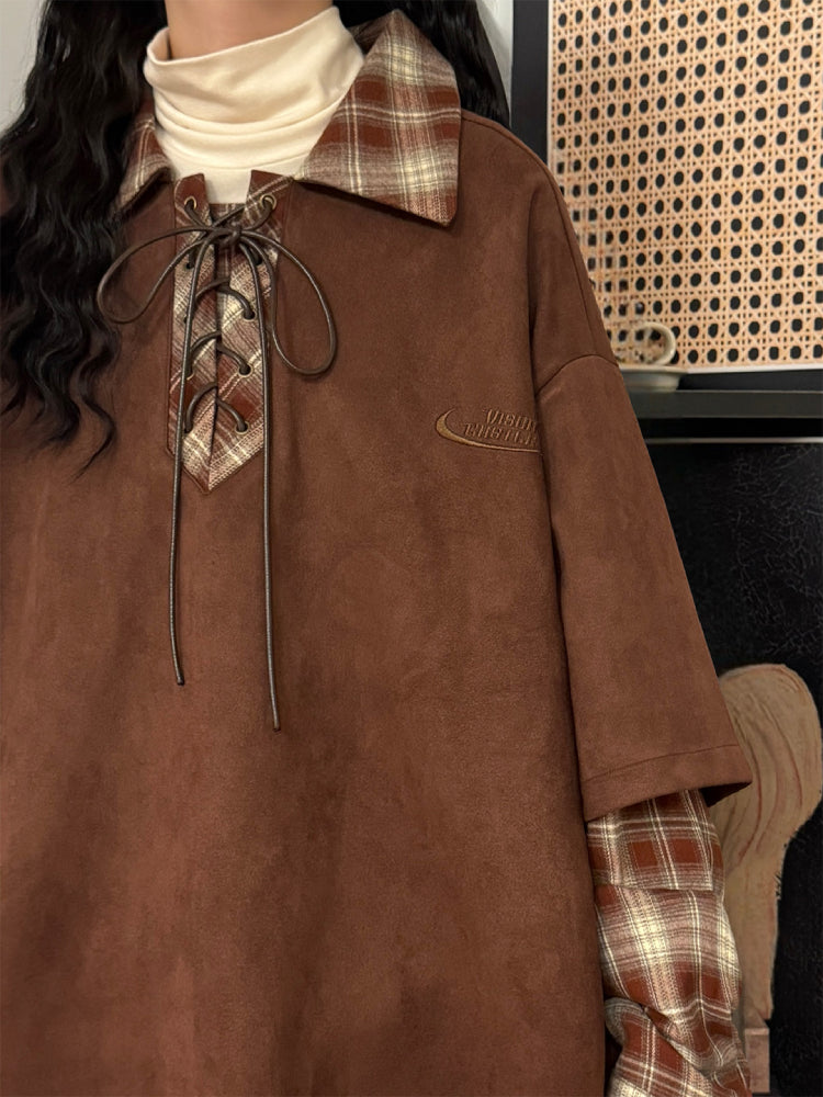 Plaid Sketch Unisex Layer Sweatshirt-ntbhshop