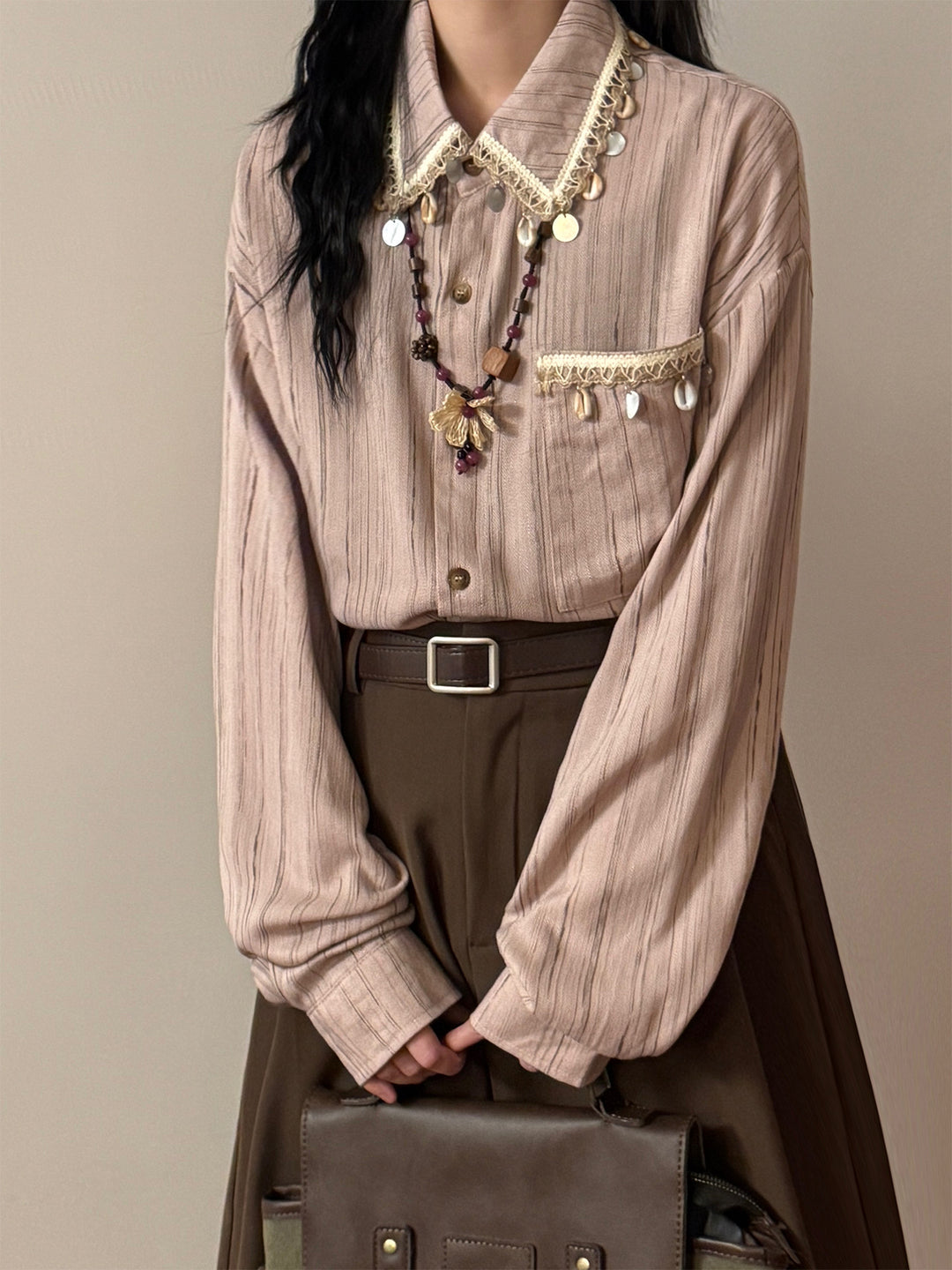 Vellum Archive Stripe Shirts-Tops-ntbhshop