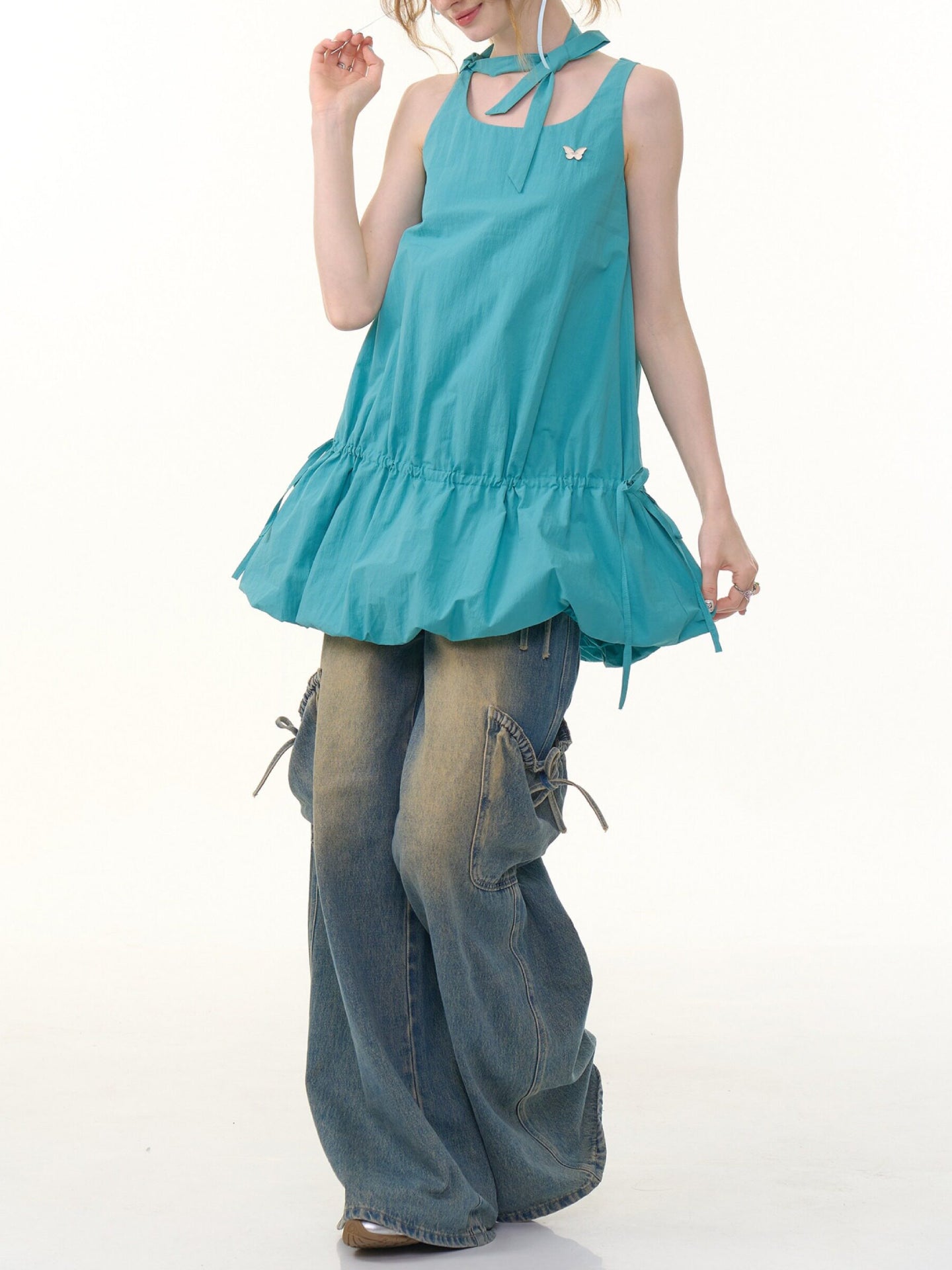 Teal Butterfly Bubble Dresses-Dresses-ntbhshop