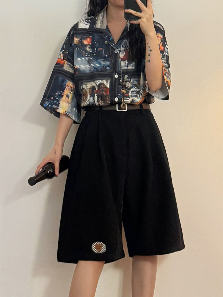 Retro Drift Wide Drape Shorts-ntbhshop