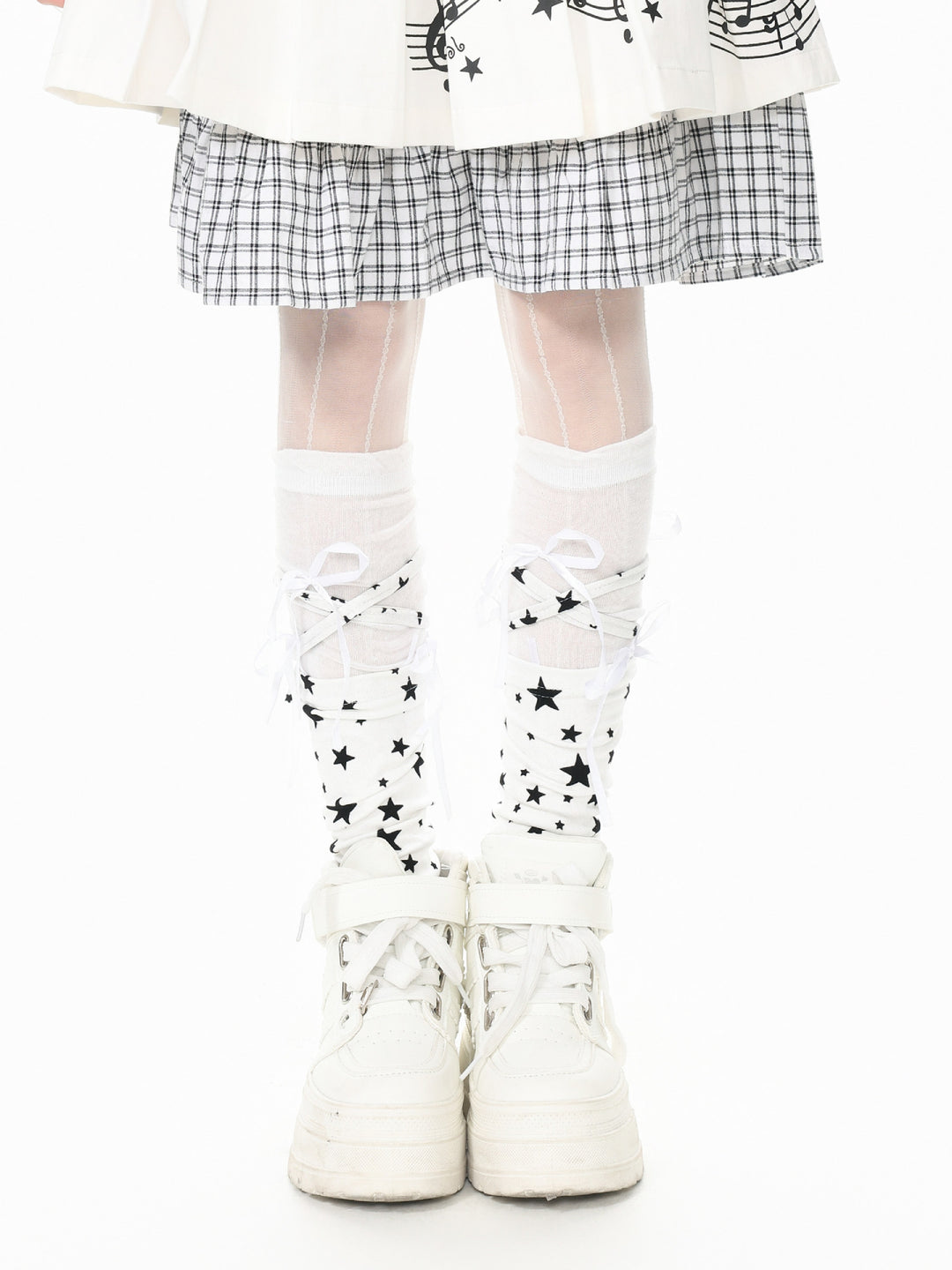 Starry Ribbon Layered Socks-Accessories-ntbhshop