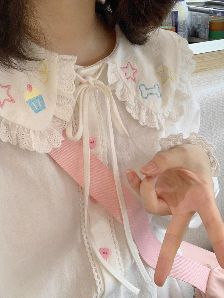Stellar Doll Collar Blouses-ntbhshop