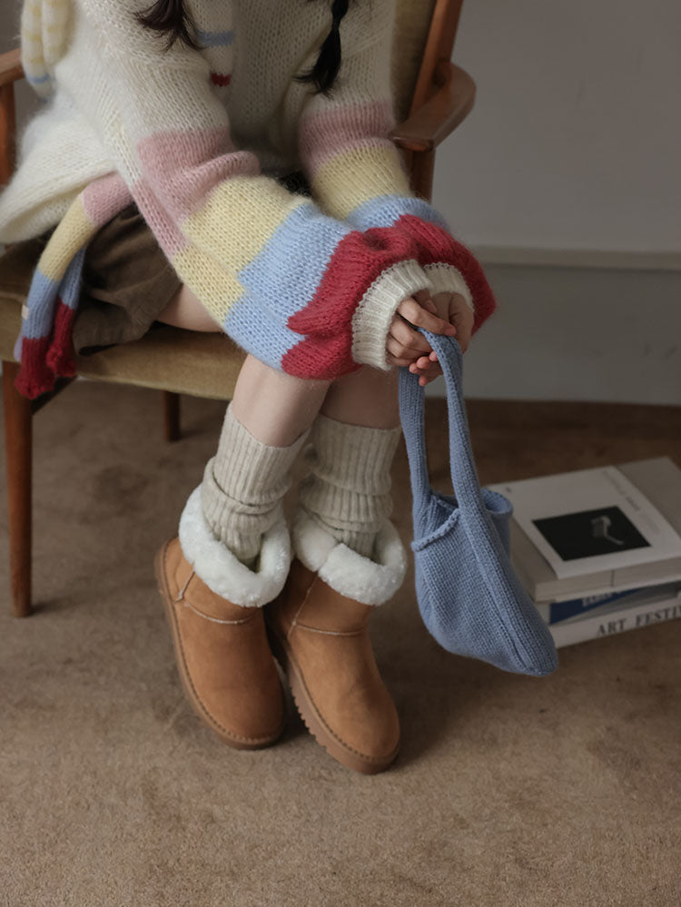 Sunday Sketchbook Colorblock Knit Sweater-ntbhshop