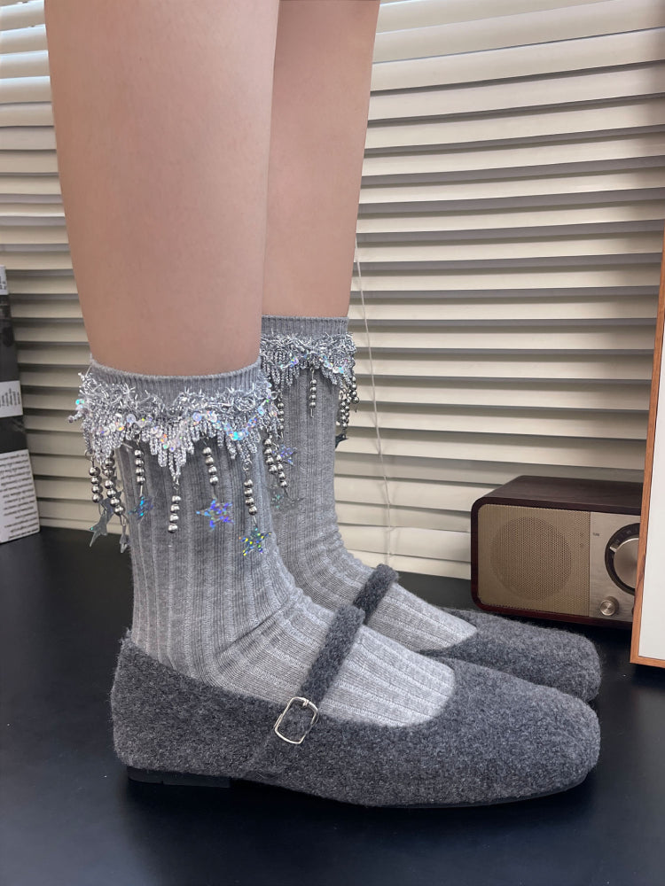 Starlit Melody Crew Socks-ntbhshop