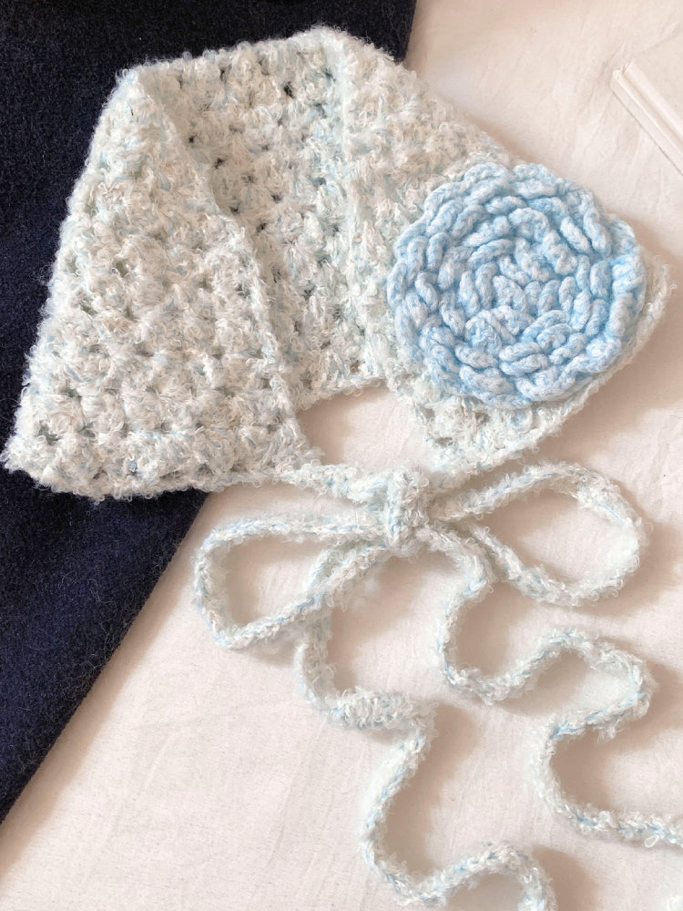 Snow Bloom Lace Knit Earmuffs-ntbhshop