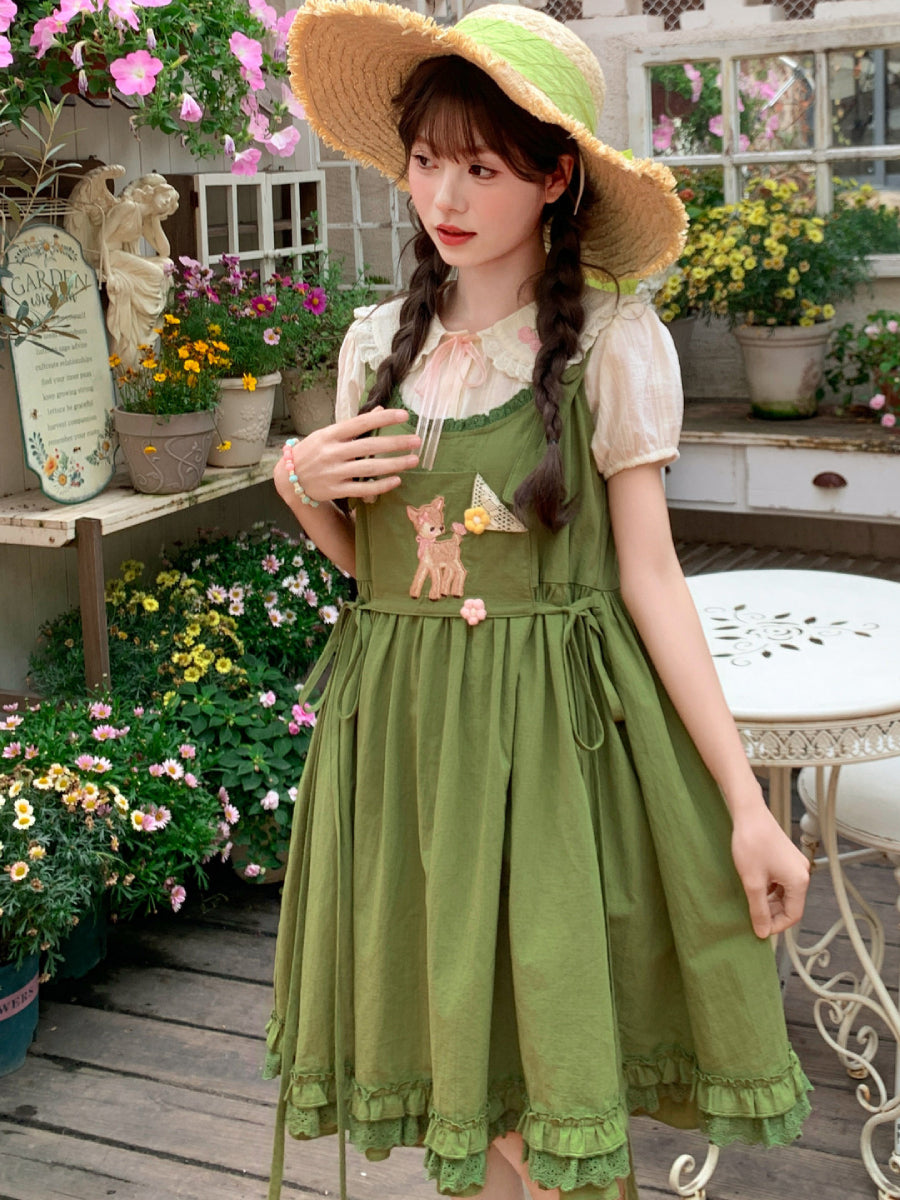 Dear Bambi Pinafore Dress-Dresses-ntbhshop