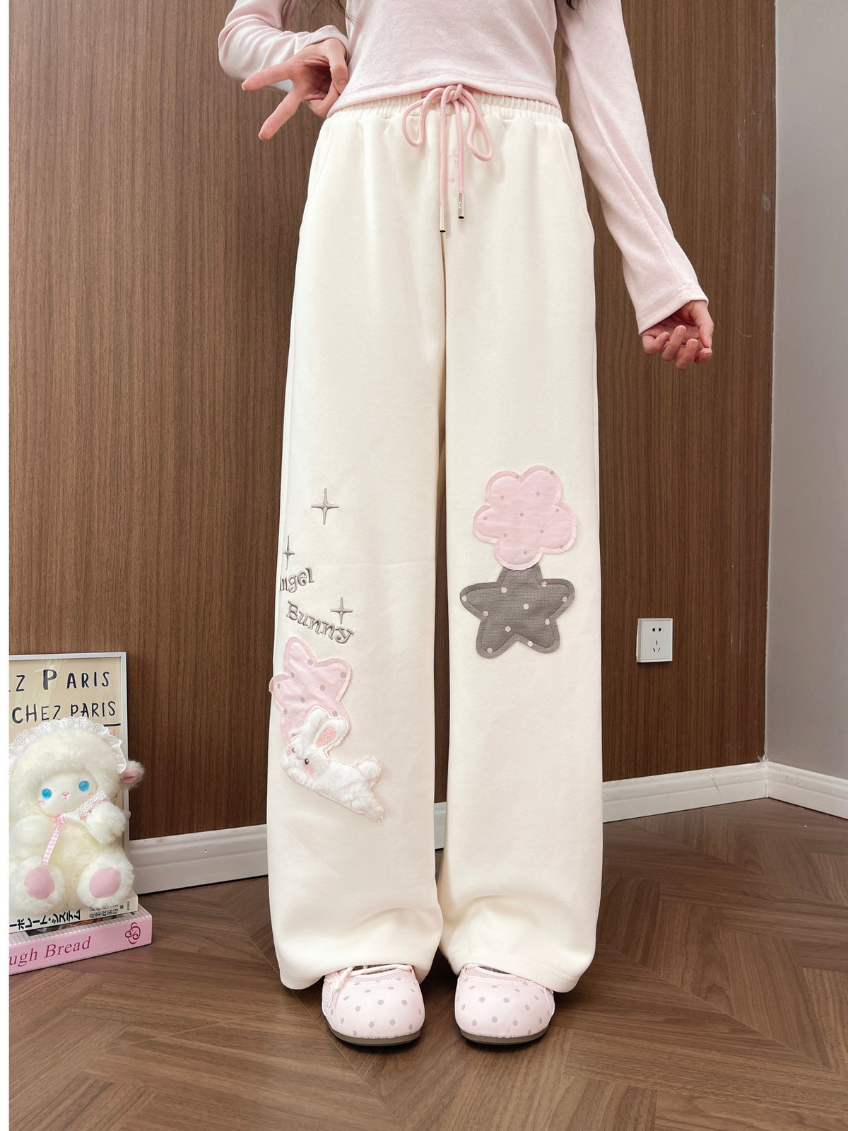 Angel Bunny Wide-Leg Pants-Bottoms-ntbhshop