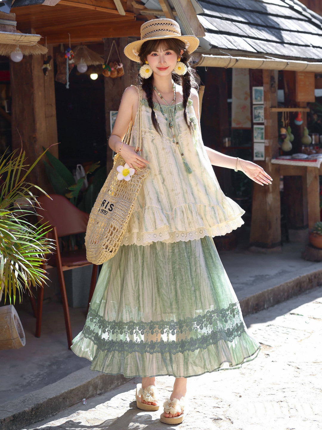 Botanical Bloom Layer Skirt-Bottoms-ntbhshop