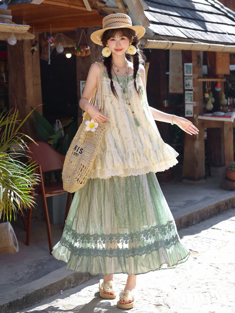 Botanical Bloom Layer Skirt-Bottoms-ntbhshop