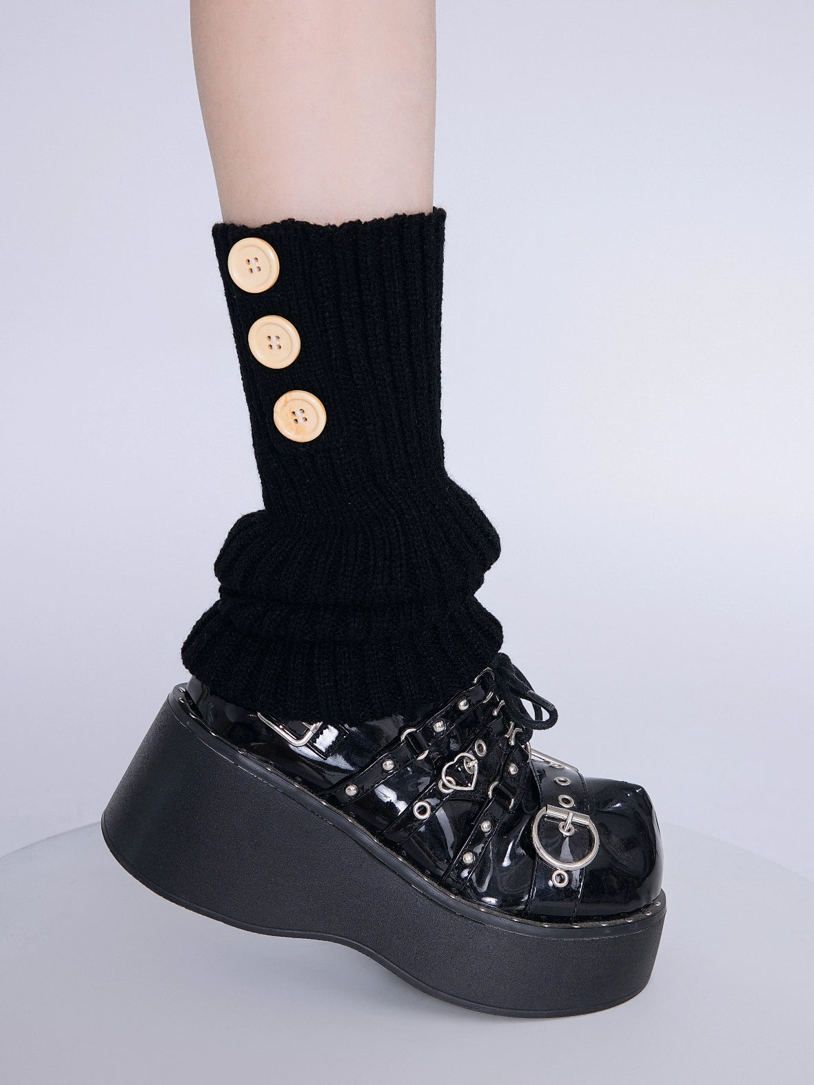 Button Charm Leg Warmers-ntbhshop
