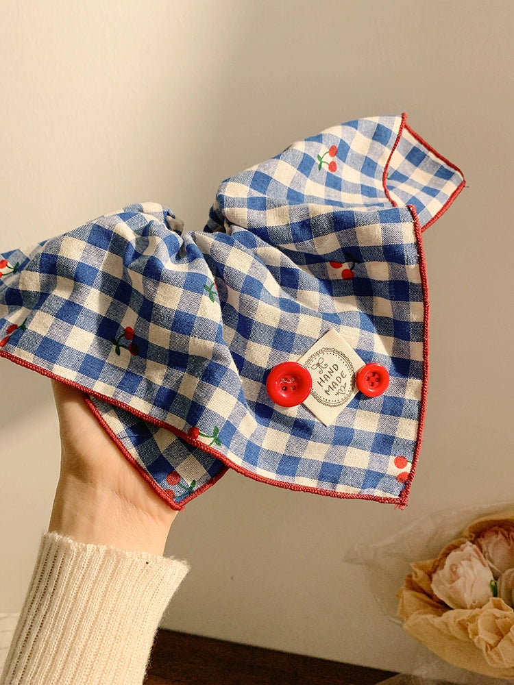 Cherry Picnic Oversized Square Scrunchie-ntbhshop