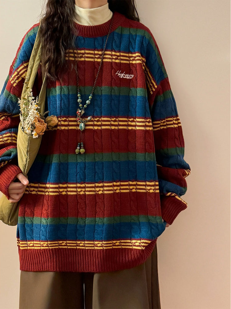 Late Lecture Club Cable Knit Sweater-ntbhshop